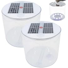 Inflatable Solar Lanterns, 2-Pack Waterproof Foldable Camping Lights with Handles for Emergencies