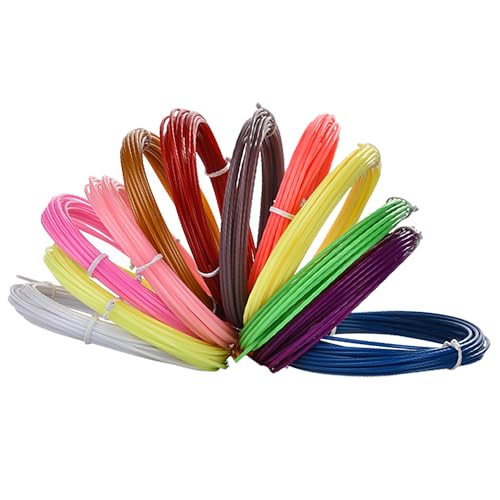 12 Colors 3D Pen Filament PLA Refills Compatible with Most 3D Printing Pens 1.75mm, Each Color 10 Feet,Total 120 Feet 3D Printing Pen Filament
