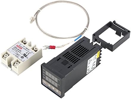 Temperature Controller PID REX-C100 AC100-240V and a 40A Solid State Relay with K Thermocouple GD 0 to 400C