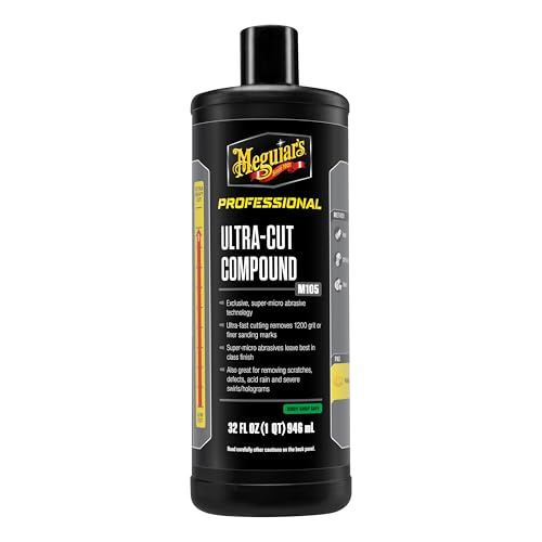 Meguiars Mirror Glaze Ultra-Cut Compound, Car Polishing Compound for Car Paint to Remove Light Defects and Restore Clarity; Use On Cars, Trucks & Suvs - 32 Fl Oz