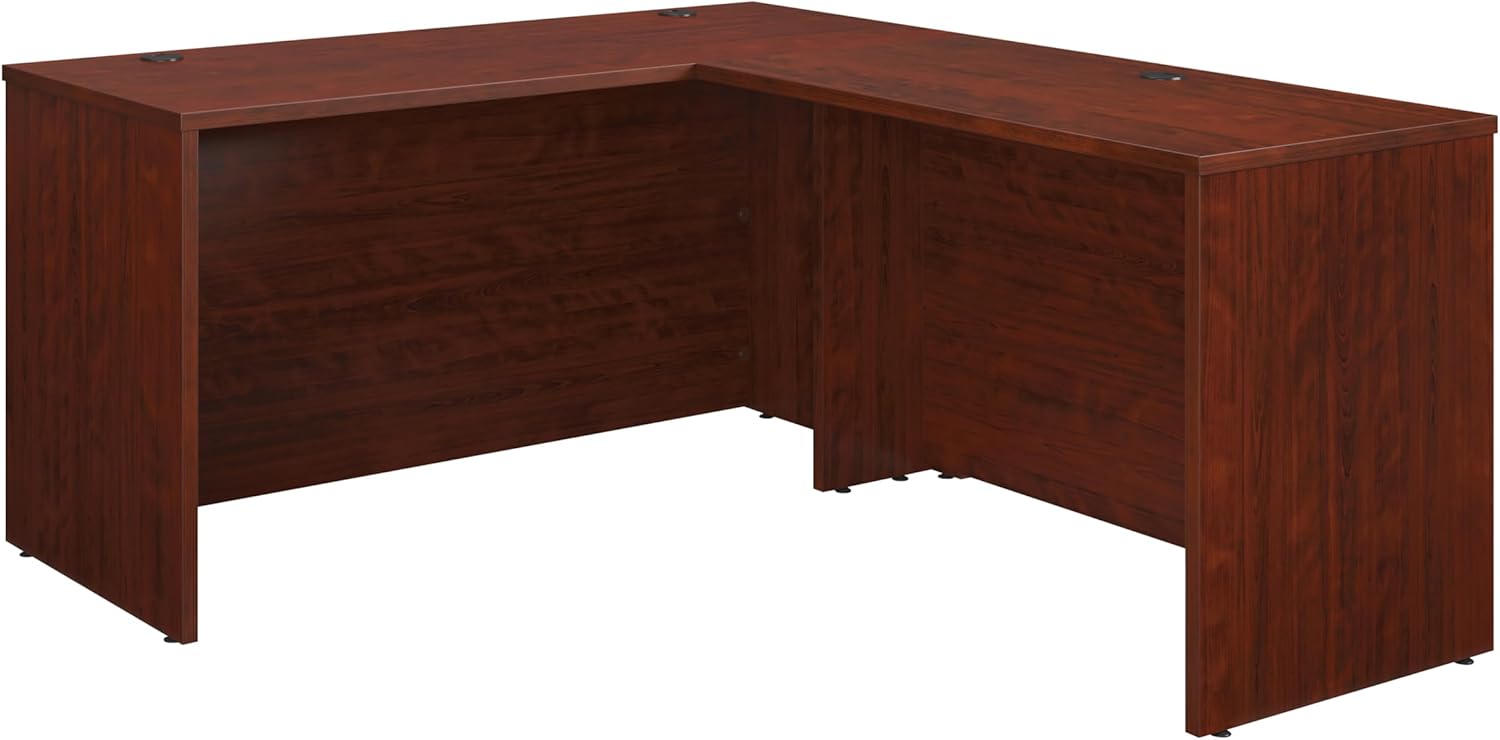 Sauder OfficeWorks Affirm 60 Desk & 42 Return, Classic Cherry Finish