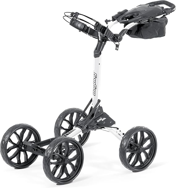 Bag Boy Quad Pro Push Cart, White/Black