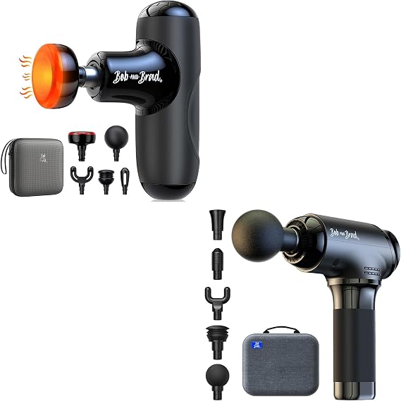 BOB AND BRAD T2 Massage Gun and Q2 Plus Massage Gun with Heat Head