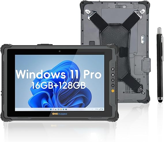ONERugged M10A 10.1 Windows 11 Pro Rugged Tablet, Intel Core i5, 16GB RAM 128GB SSD, Hot-Swappable Battery, 700 Nits FHD, 4G LTE, IP65 Industrial PC for Diagnostics & Field Service