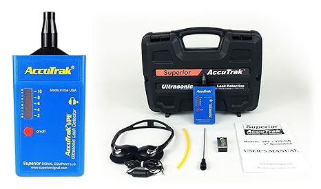 VPE Ultrasonic Leak Detector Standard Kit, Includes VPE Leak Detector, Headset, Battery, Hard Case, Touch Probe, Waveguide