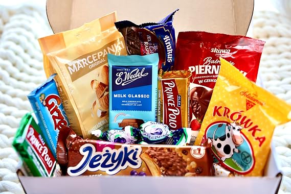 Polish Chocolate From Poland Gift Box Sweets Candy Snack Assortment Box Wedel Mieszko Marcepan Krowki Sliwka Neleczowska, Prince Polo (01, S)
